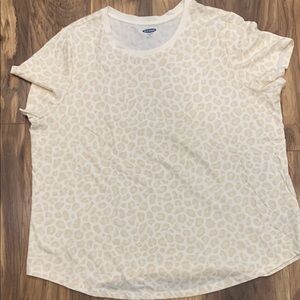 Old Navy Cream Leopard Print Women's Top New